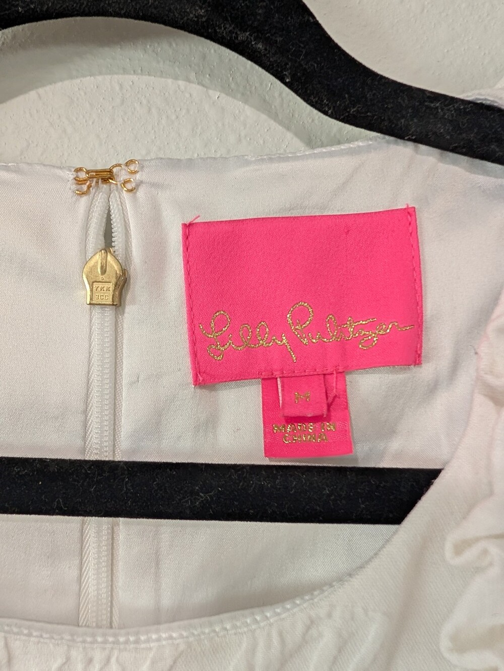 Lilly Pulitzer White Ruffle Shoulder Midi Dress Size Medium - Picture 4 of 9